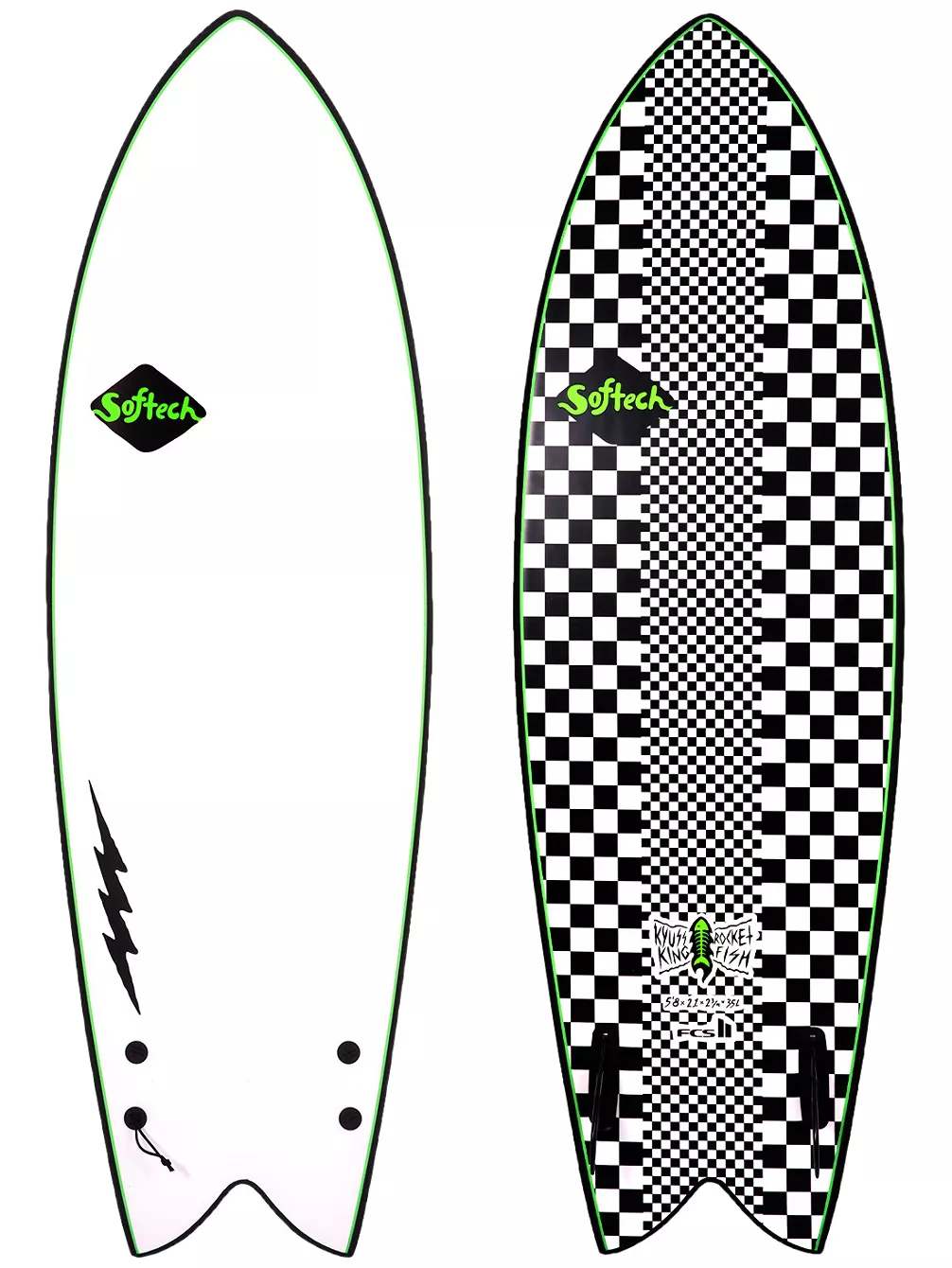 Softech Kyuss Fish 5'8 Softtop Surfboard 3 Softech Kyuss Fish 5'8 Softtop Surfboard